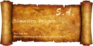 Simonics Atlasz névjegykártya